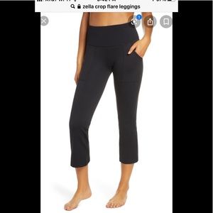 Zella Medium Crop kick flare leggings black